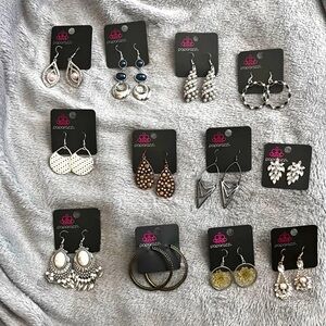 12 Pairs of Paparazzi Earrings